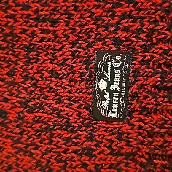 Ralph Lauren Jeans Co Womens Pullover Sweater Red/Black Boat Neck - Picture 6 of 8